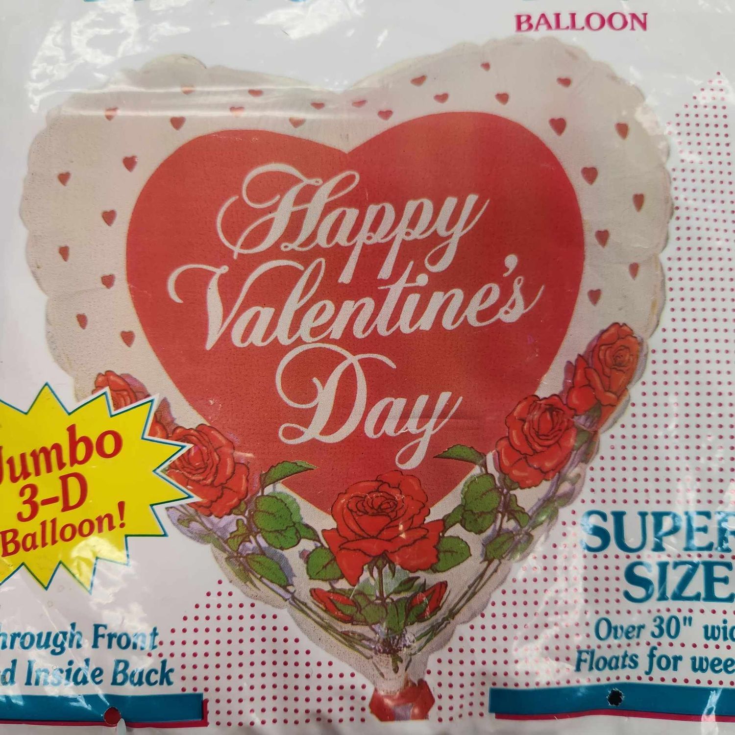 FOIL BALLOON (VALENTINE&#39;S DAY), Style: Happy Valentine&#39;s Day (roses)