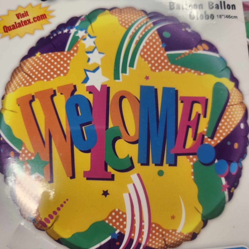 FOIL BALLOON (WELCOME), Style: Welcome (confetti)