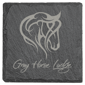Square Slate Coaster with Foam Pads