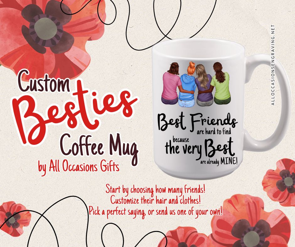 Custom Best Friends Mug, Size: 11 oz Ceramic Mug