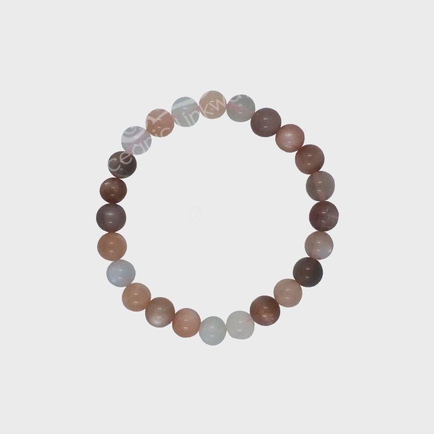 Genuine Stone Bracelet - Multi-colored Moonstone