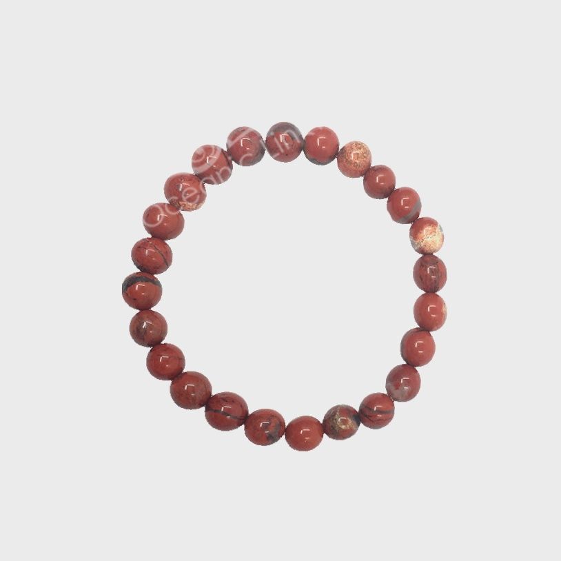 Genuine Stone Bracelet - Red Jasper