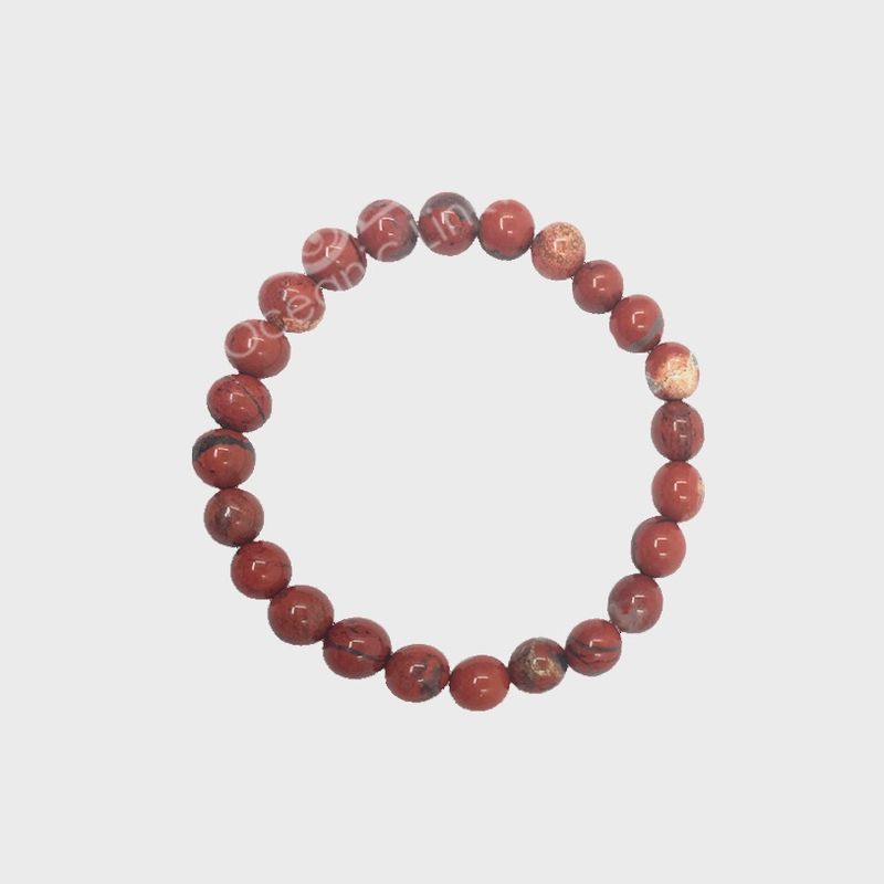 Genuine Stone Bracelet - Red Jasper