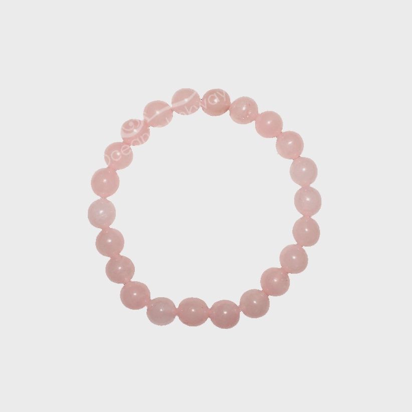 Genuine Stone Bracelet - Rose Quartz