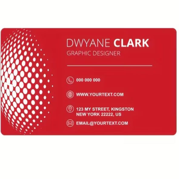 Aluminum Business Card, Colour: red