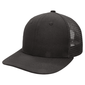 BrimCo Classic 6-Panel Trucker Hat, Colour: Black/Black