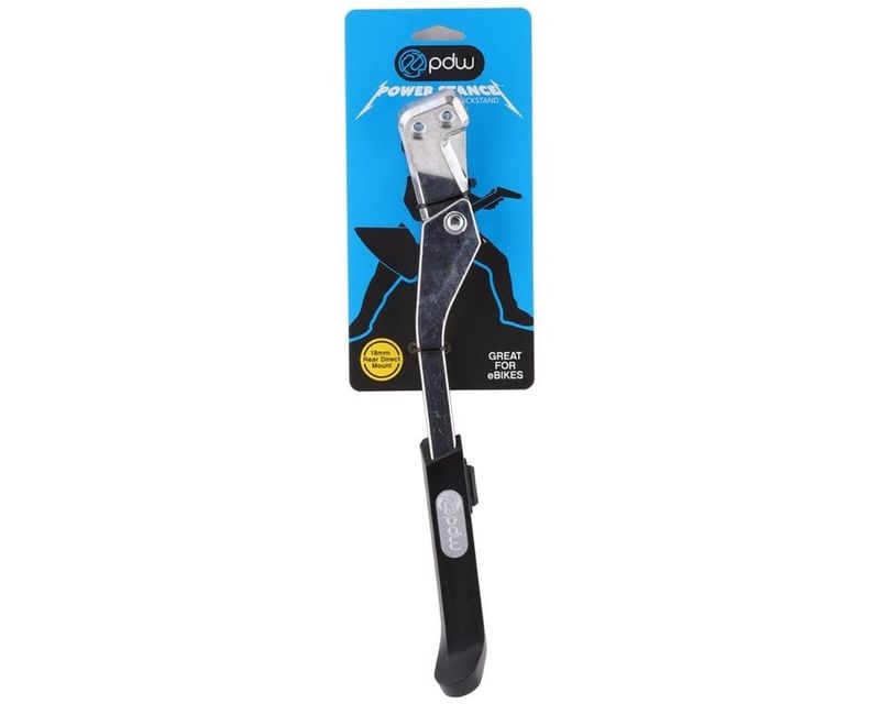 Portland Design Works Power Stance Rear Mount Adjustable Kickstand: 18mm Spacing, Silver