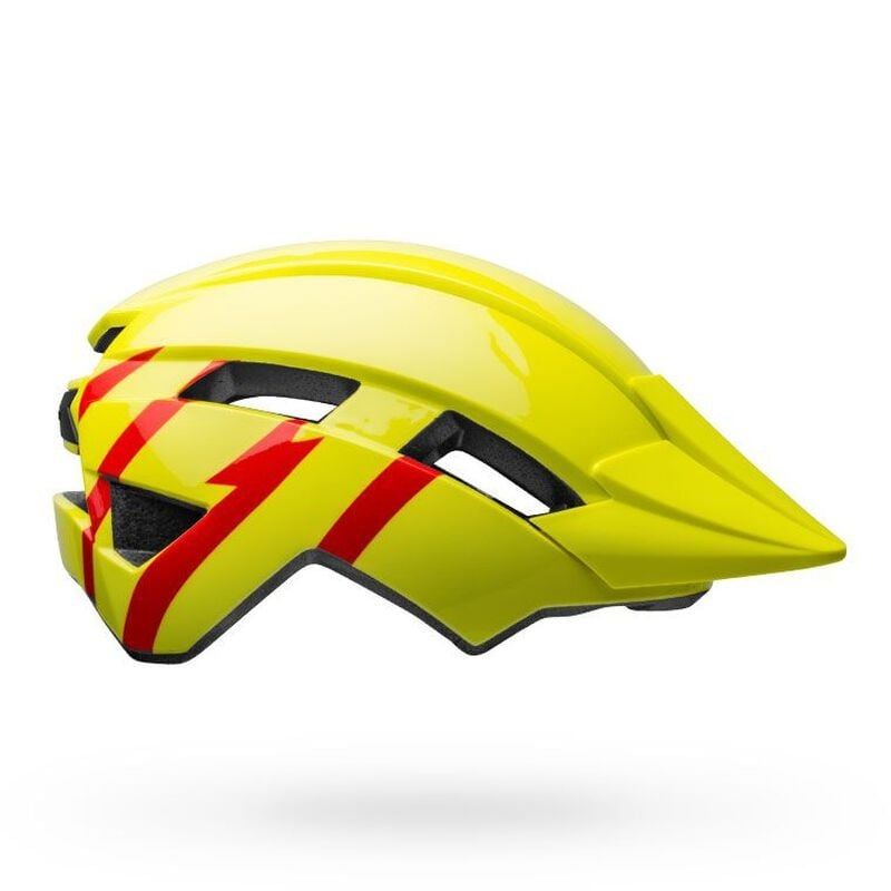 Bell Sidetrack II MIPS Helmet, Color: Hi Viz Yellow + Red, Size: Universal Youth - 50-57cm