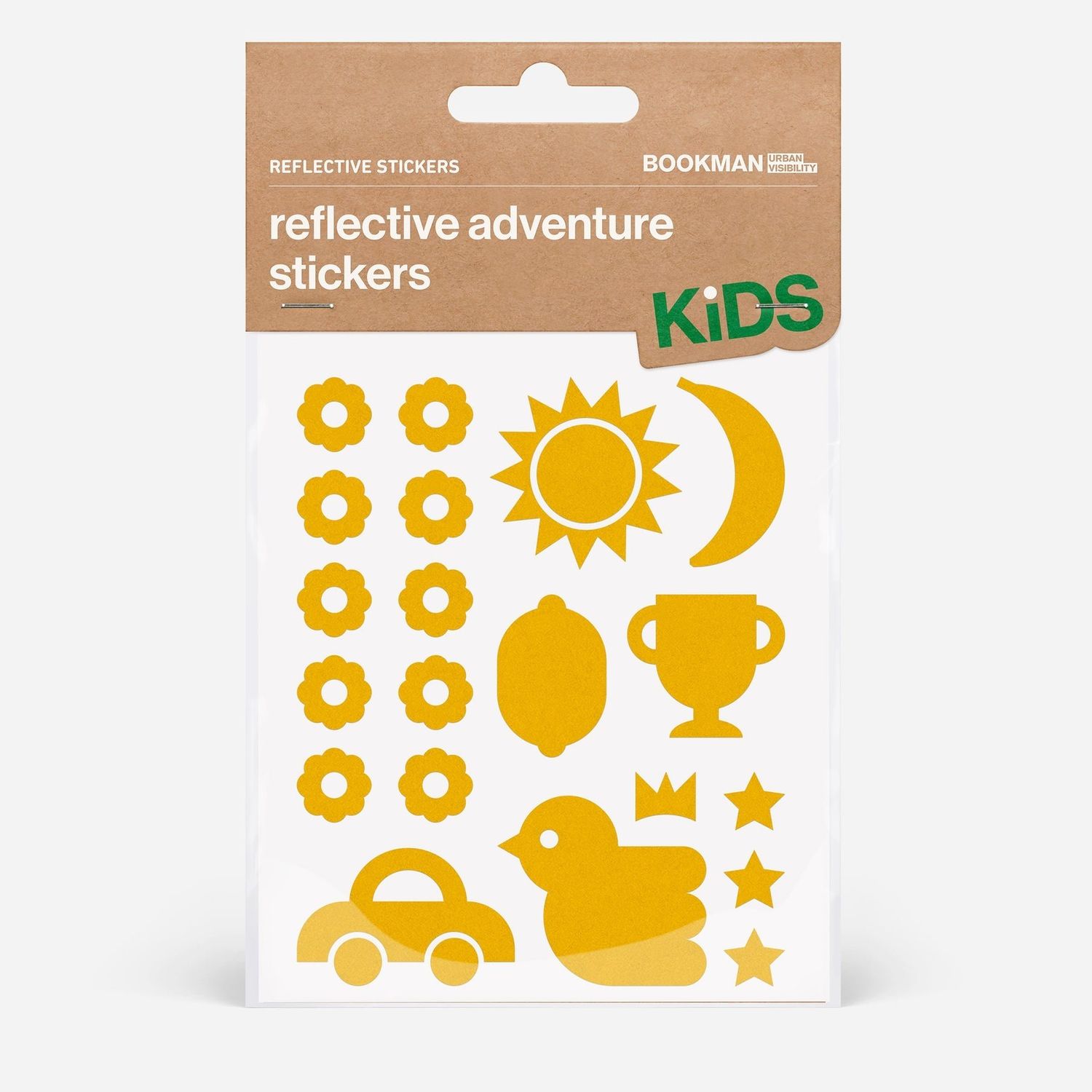 Bookman Reflective Stickers, Color: Adventure Yellow