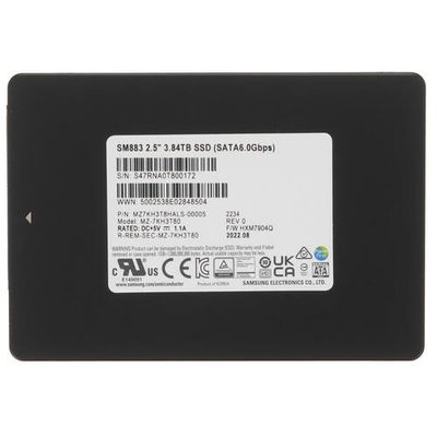 3840 GB Server SSD drive Samsung SM883 [MZ7KH3T8HALS-00005]