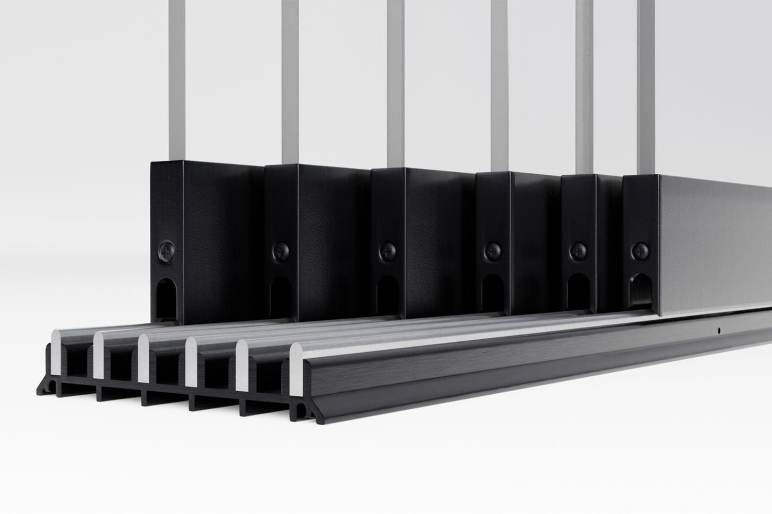 Glazen schuifwand 6-rail