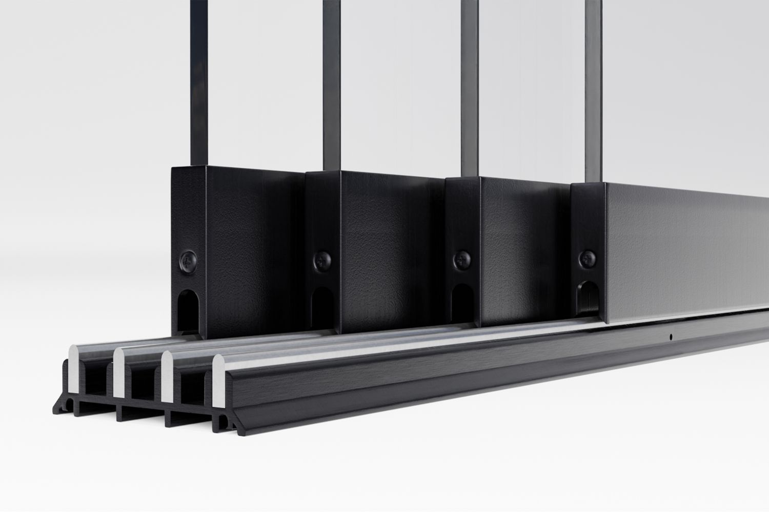 Glazen schuifwand 4-rail