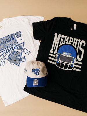 Memphis Tigers Paper Helmet T-Shirt