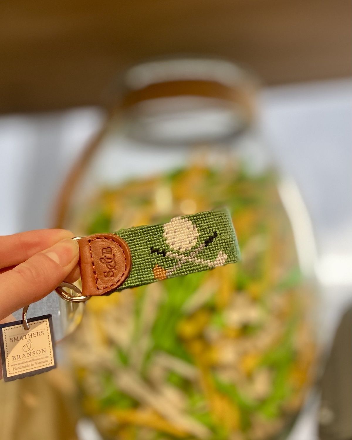 Golf Clubs Key Fob Sage
