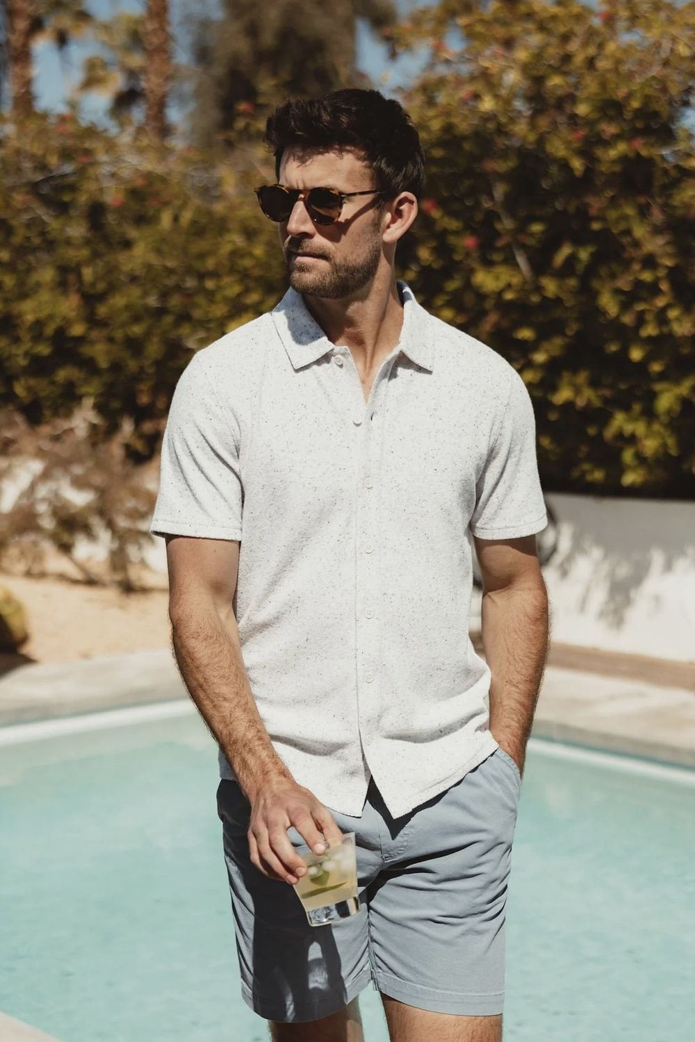 Towel Terry Button Down