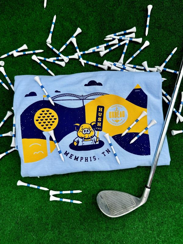 Hush Y&#39;all Pig on the Green Tee