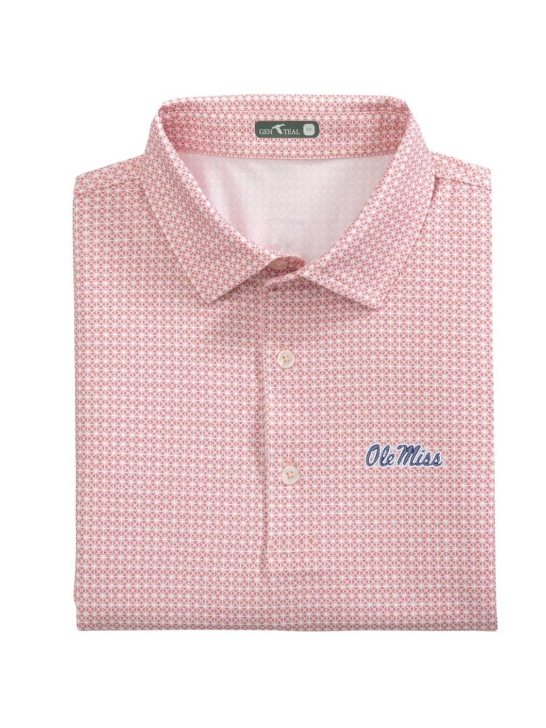 Ole Miss Script Tile Print Polo 