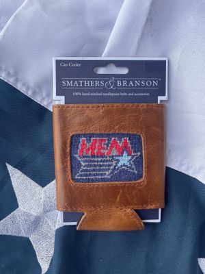 MEM Star Needlepoint Can Cooler