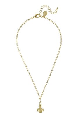 Jerusalem Cross Paperclip Necklace