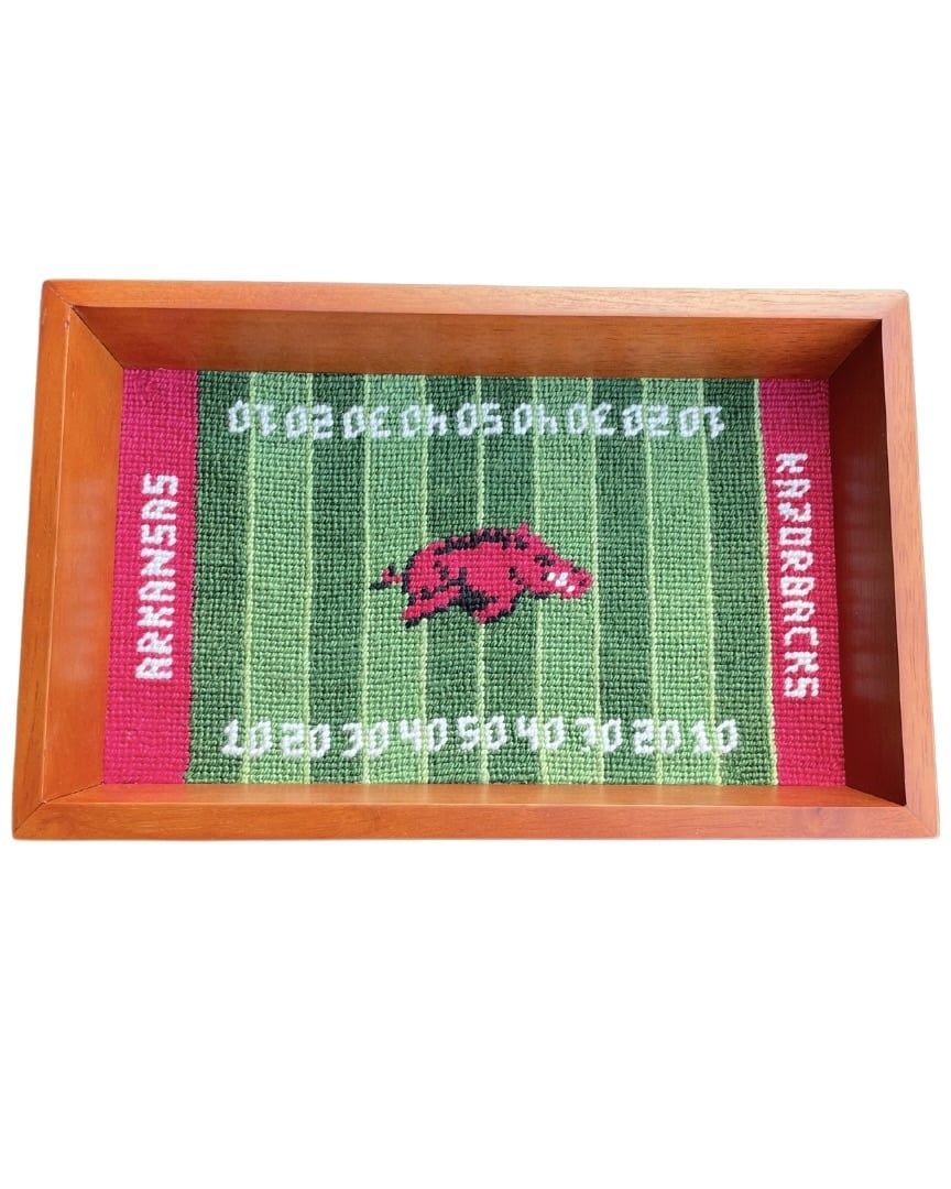 Arkansas Reynolds Razorback Stadium Football Field Valet Tray
