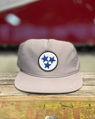 Tri-Star Stitch Rope Hat , Color: Grey