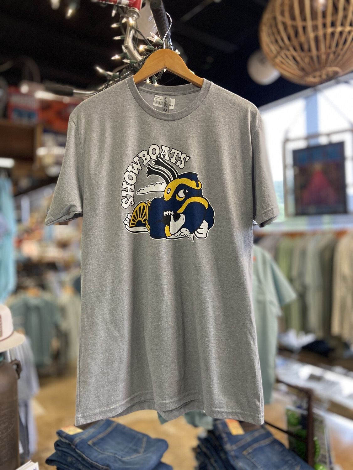 Memphis Showboats RetroTee, Color: Grey, Size: S
