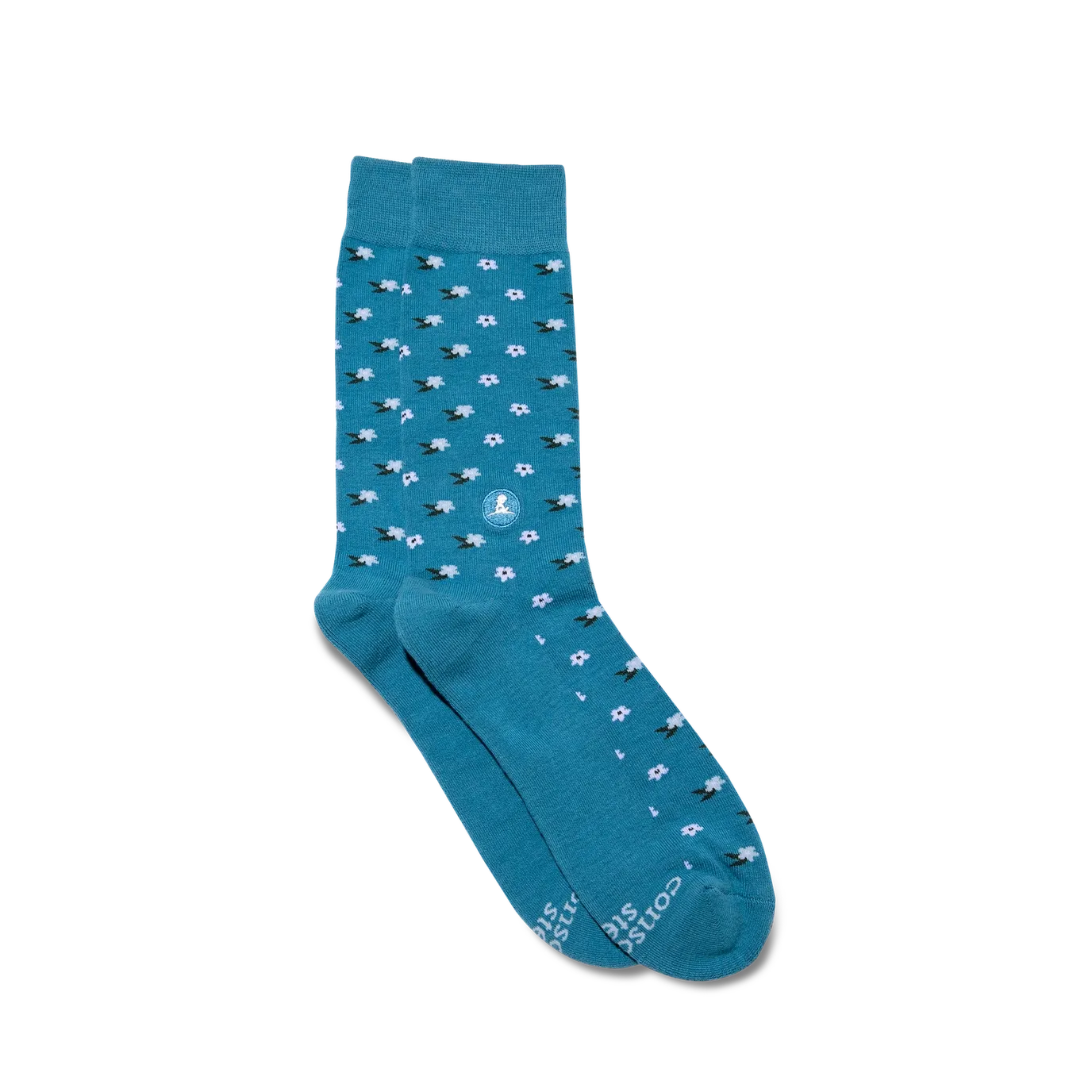Socks That Find a Cure, Color: Blue Floral