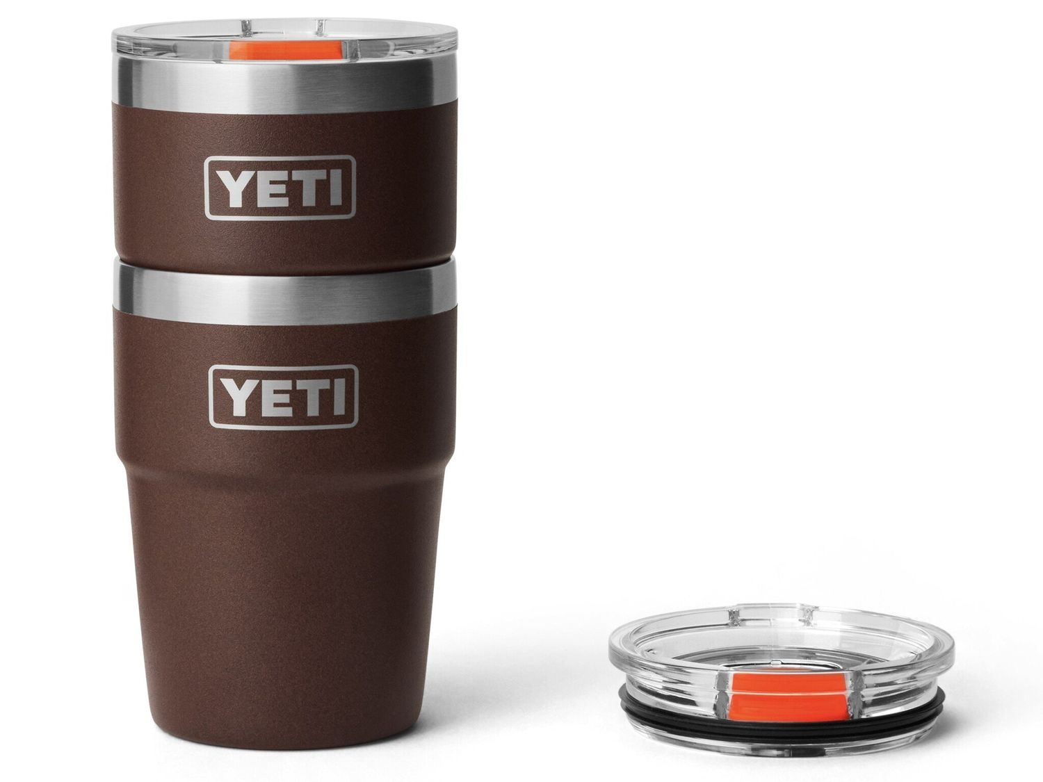 Rambler 16oz Stackable Cup, Color: Wetlands Brown