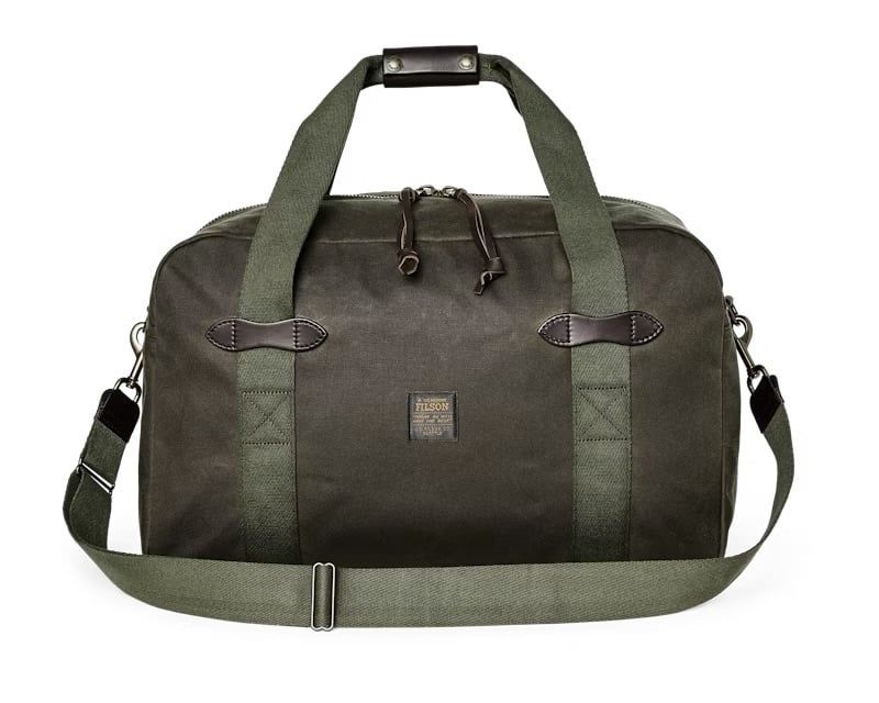 Tin Cloth Medium Duffle Bag, Color: Otter Green