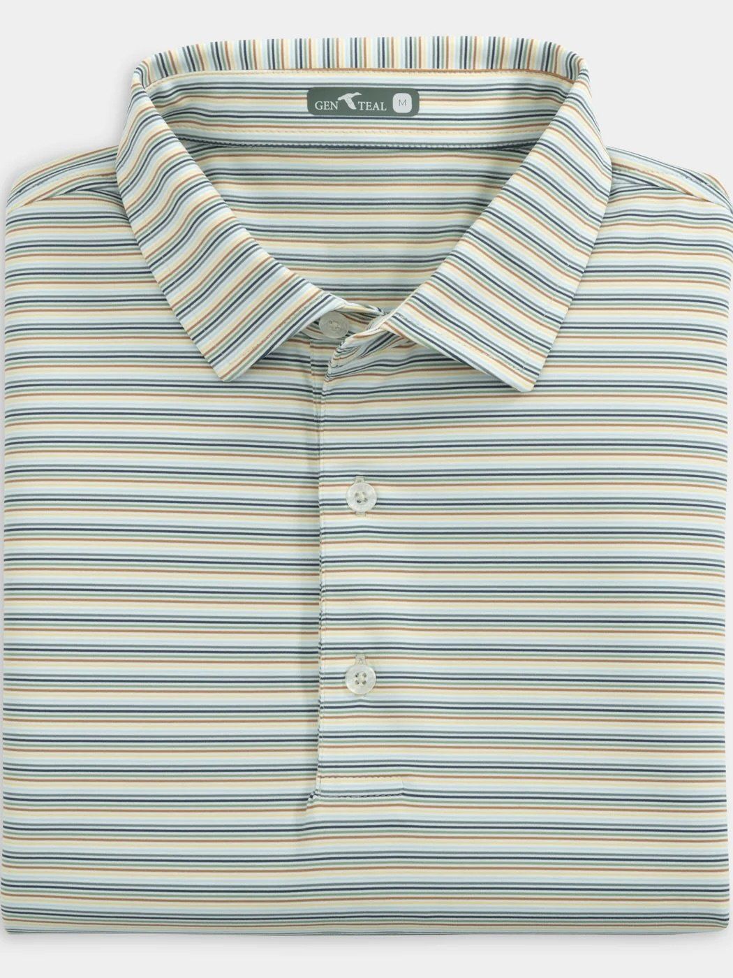 Multi Pinstripe Performance Polo, Color: Estuary, Size: S