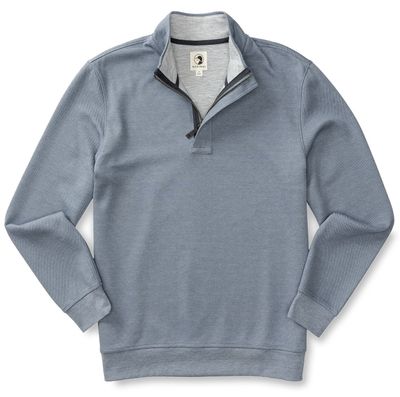 Bearing Pique Pullover, Color: Stone Blue, Size: M