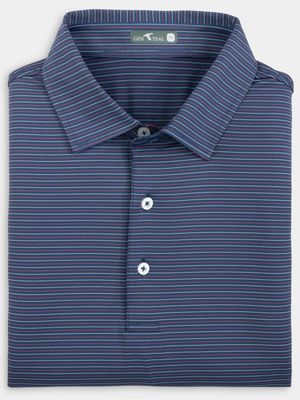 Heathered Pinstripe Performance Polo, Color: Liberty, Size: S