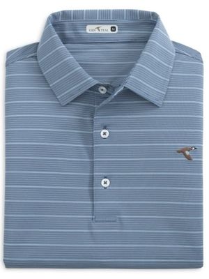 Multi Heather Performance Polo, Color: Blue Bonnet, Size: S