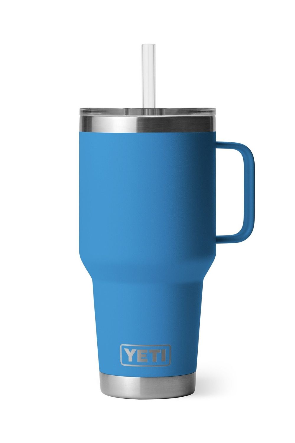Rambler 35oz Straw Mug, Color: Big Blue Wave