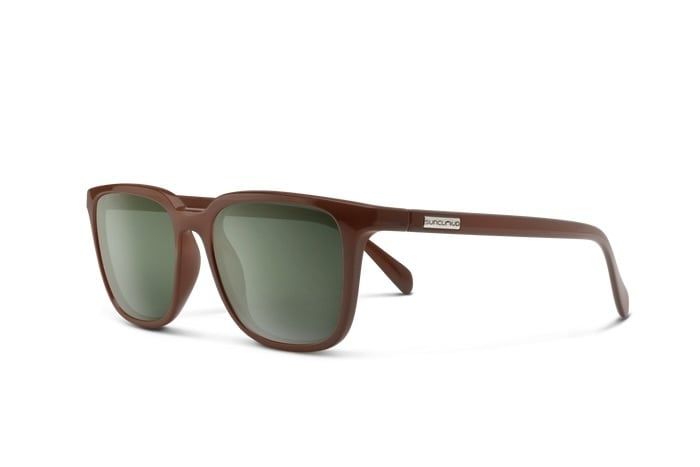 Boundary Polarized Sunglasses, Color: Cedar/Grey Green Mirror