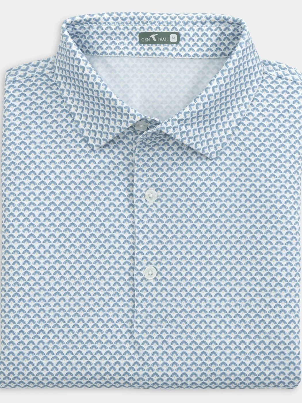 Agave Printed Performance Polo, Color: Blue, Size: S