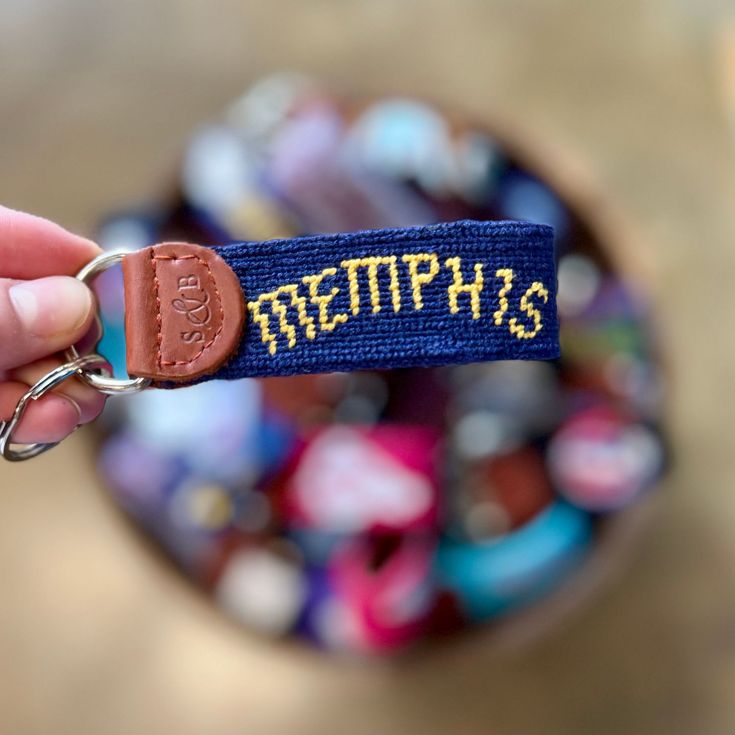 Arched Memphis Key Fob