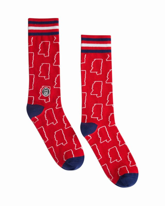 Bonfolk Mississippi Socks Red