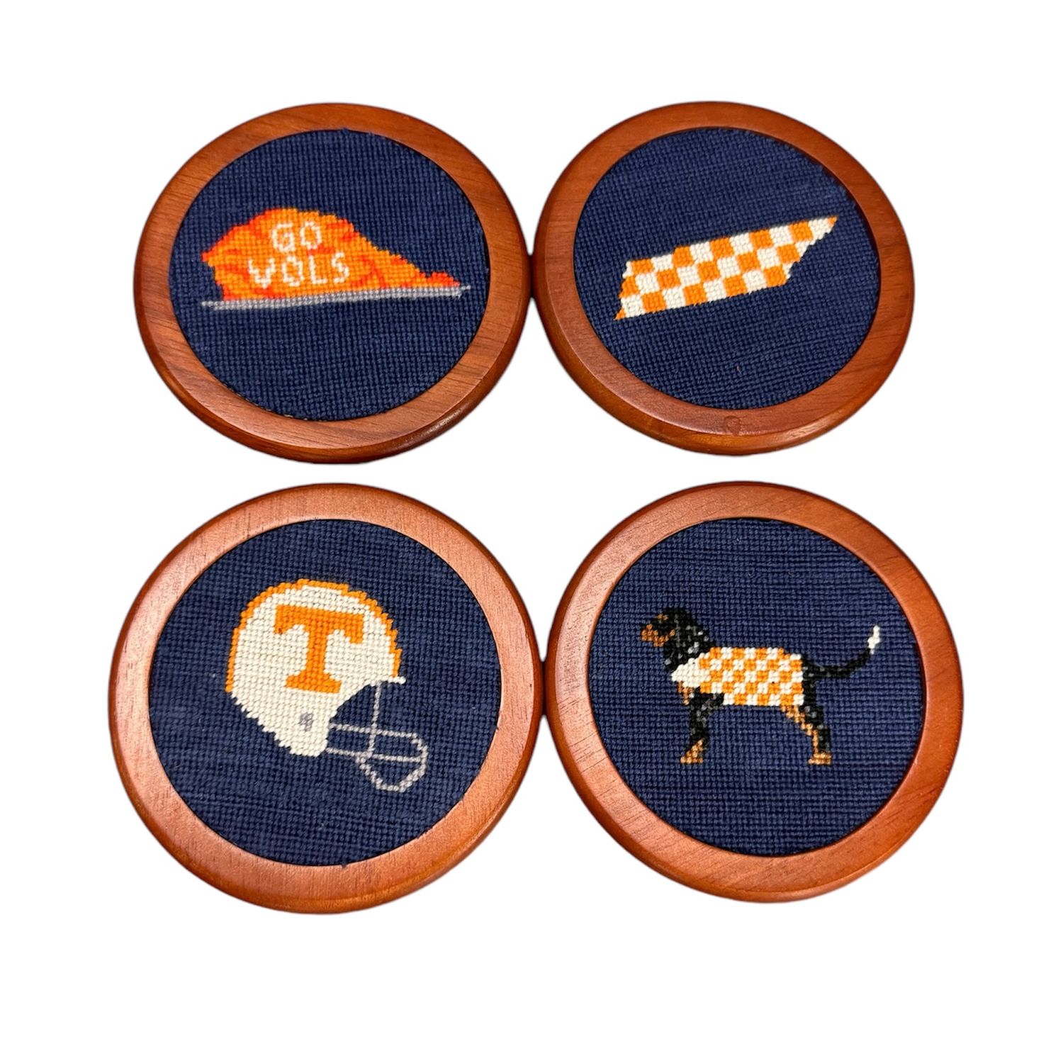 TN Vols Icon Needlepoint Coasters