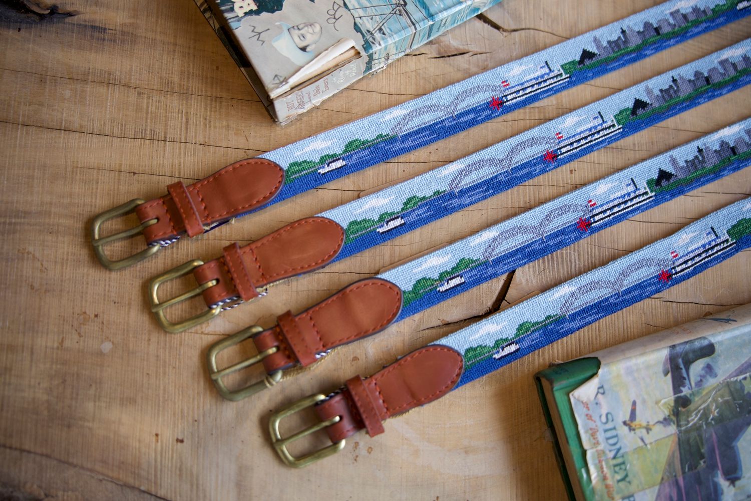 Memphis in May Needlepoint Belt