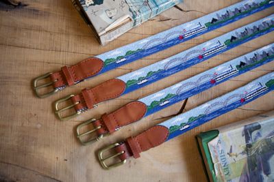 Memphis in May Needlepoint Belt