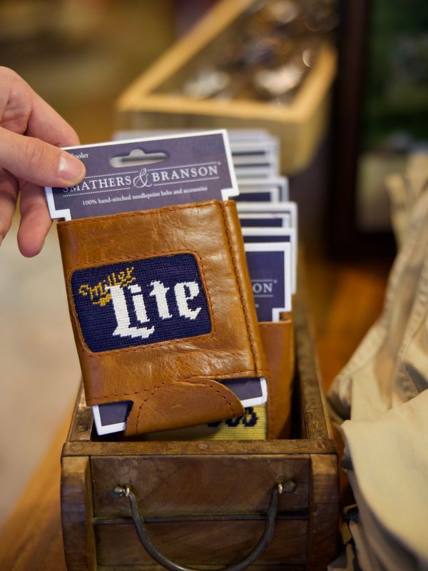 Miller Lite Needlepoint Can Cooler