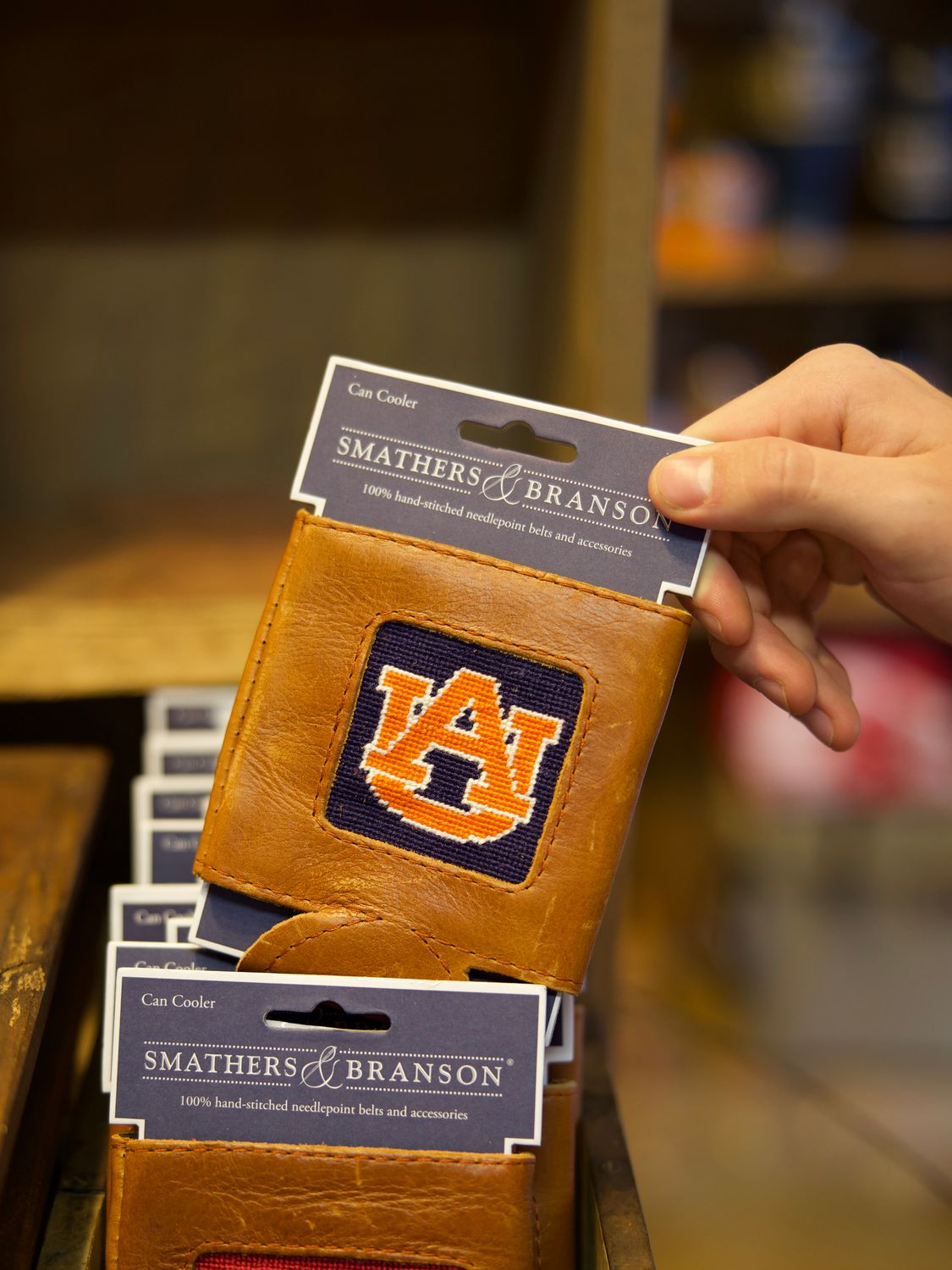 Auburn Needlepoint Can Cooler