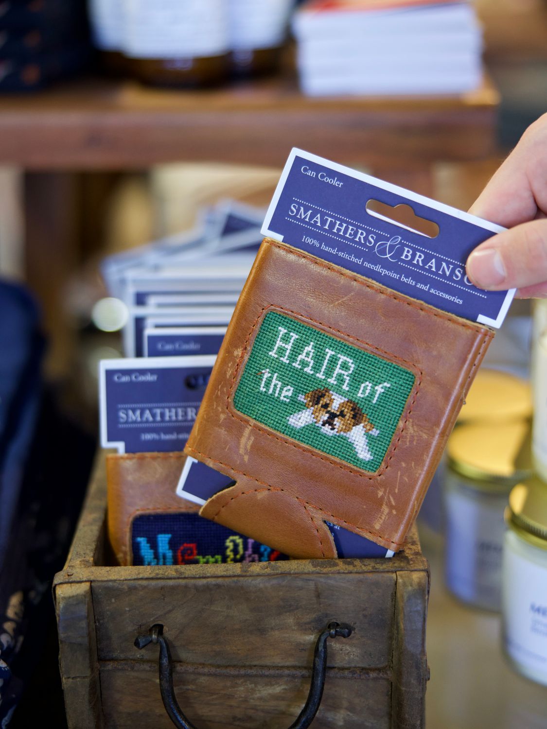Hair Of the Dog Needlepoint Can Cooler