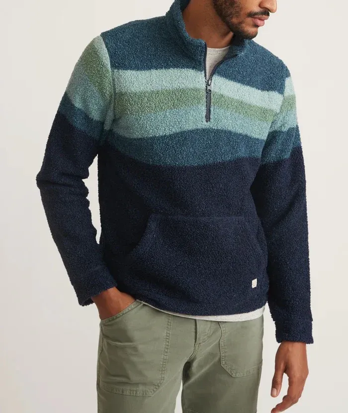 Colorblock Sherpa Pullover