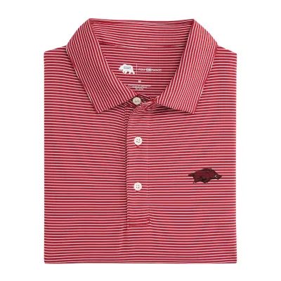 Arkansas Birdie Stripe Performance Polo
