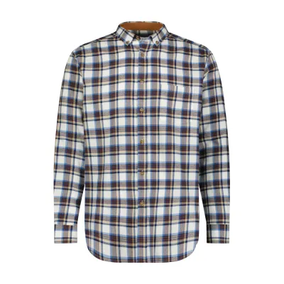 Brushed Moss Plaid Dress Shirt