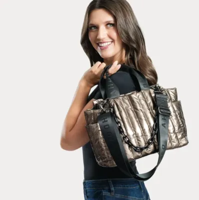 Rosie Quilted Tote Resin Chain