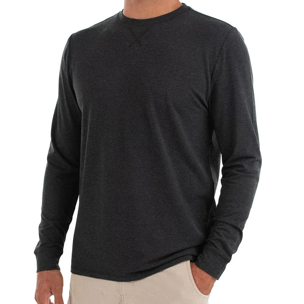 Bamboo Flex Long Sleeve, Color: Heather Black, Size: S