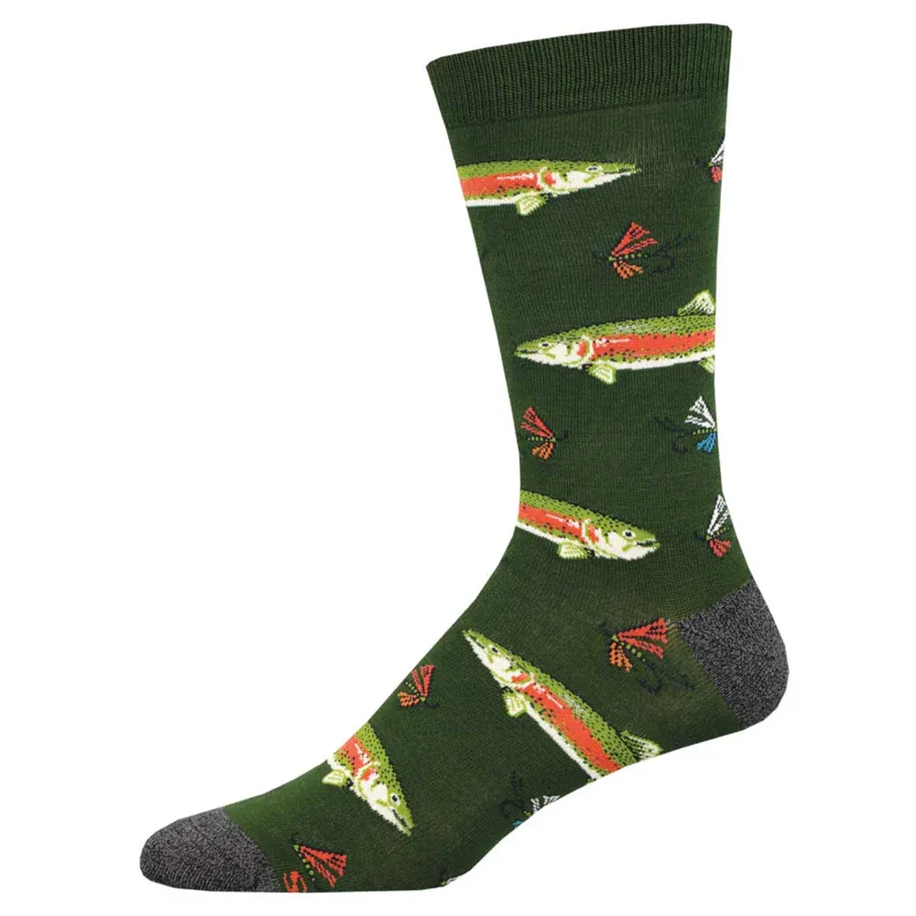 Stout Trout Sock, Color: Green Heather